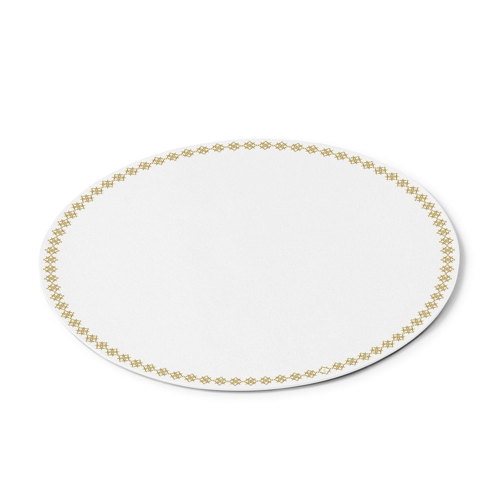 Leather Inspired Round Chargers