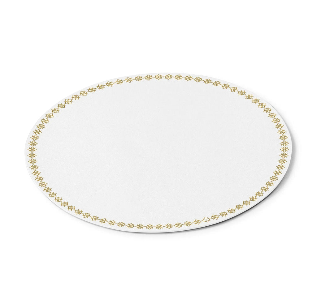 Leather Inspired Round Chargers - Waterdale Collection