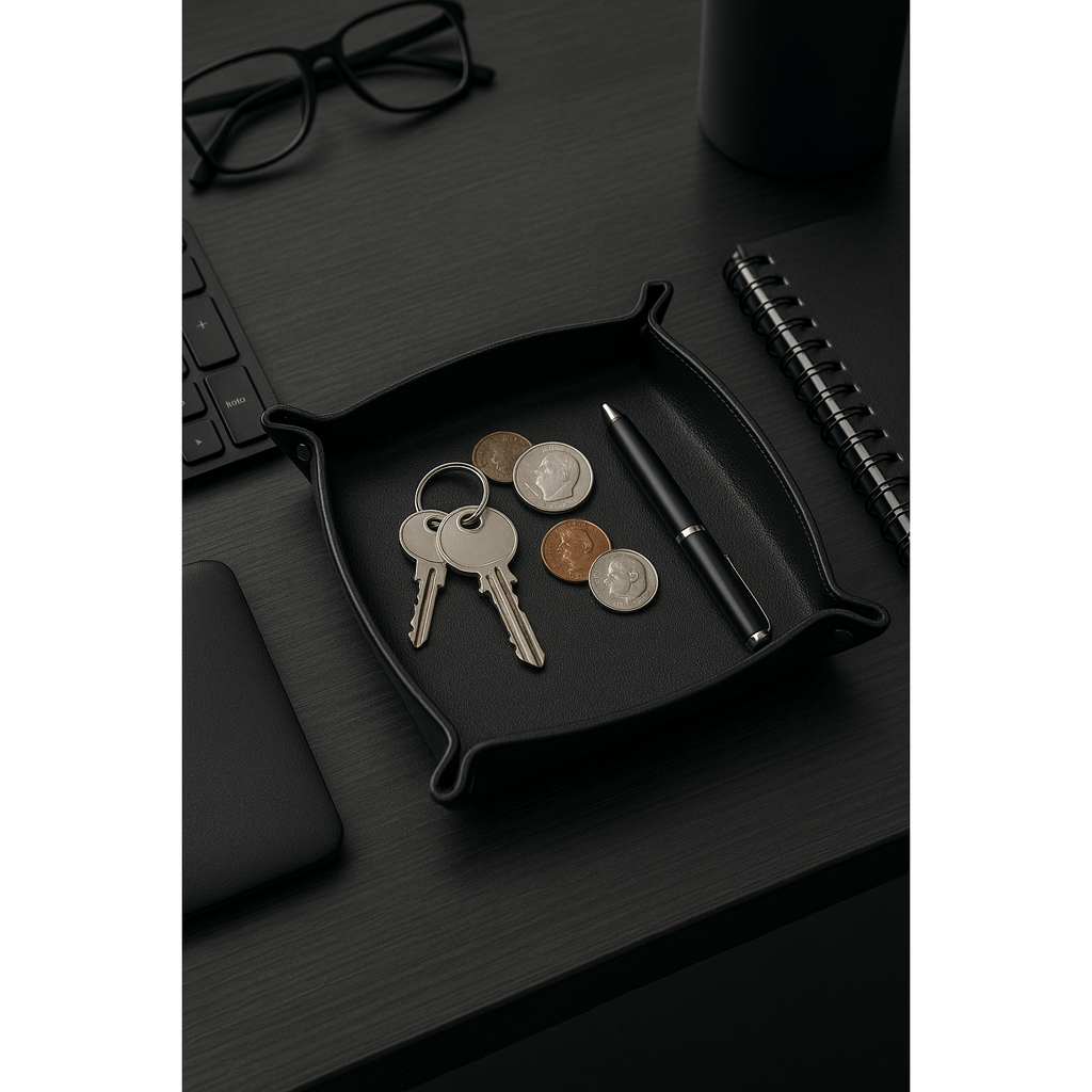 Leather Napkin Holder / Trinket Tray