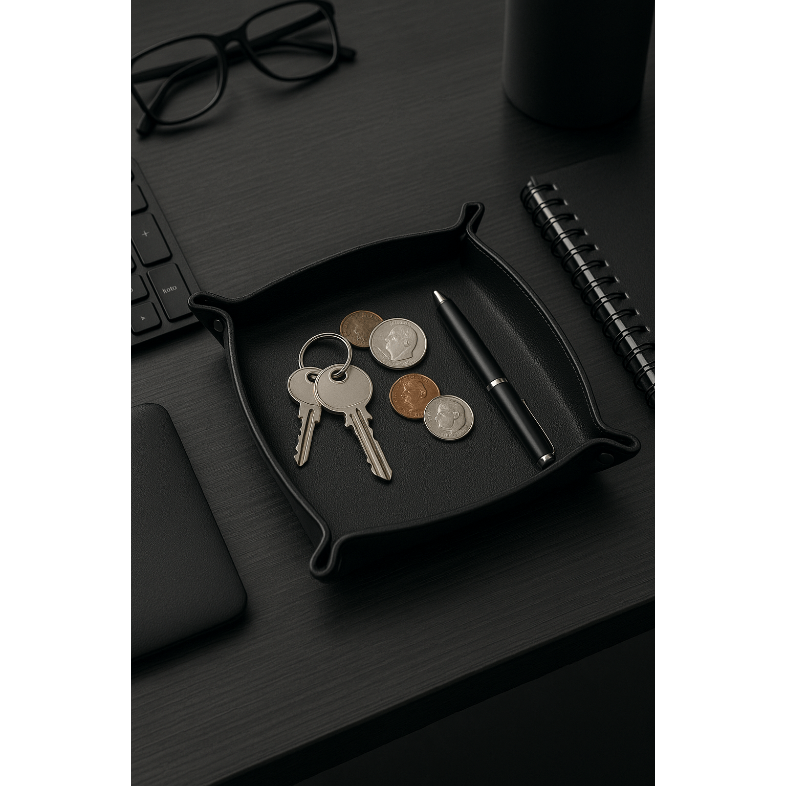 Leather Napkin Holder / Trinket Tray