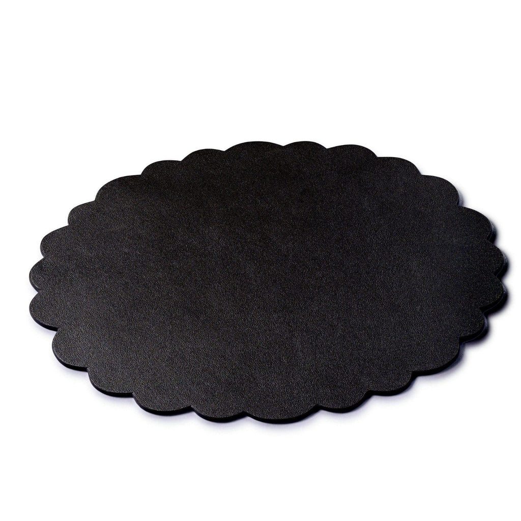 Leather Scalloped Chargers