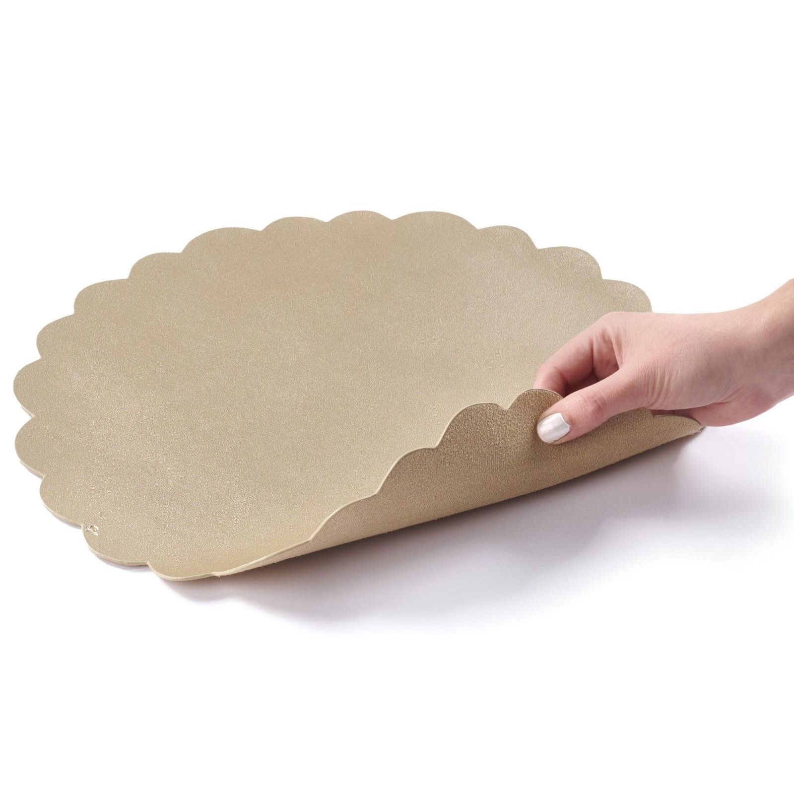 Leather Scalloped Chargers