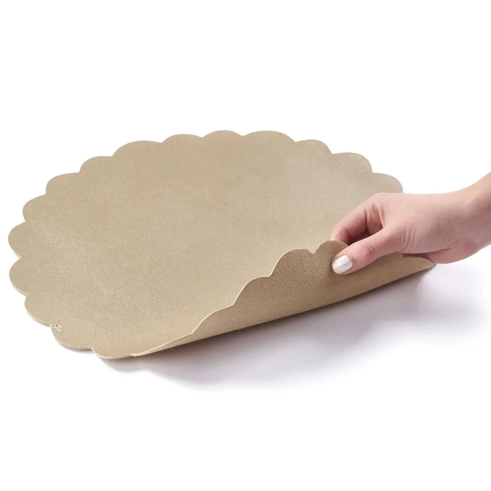 Leather Scalloped Chargers - Waterdale Collection