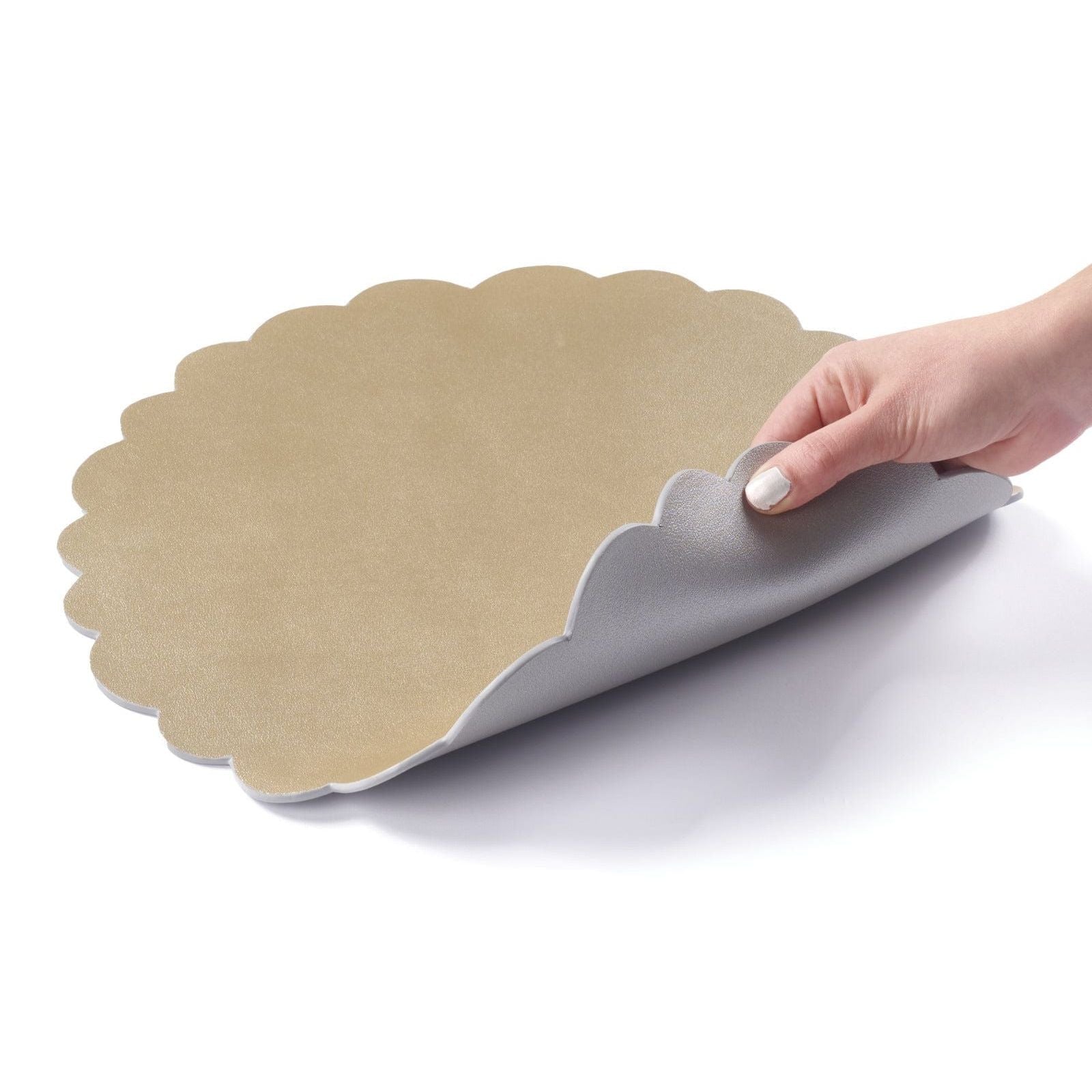 Leather Scalloped Chargers