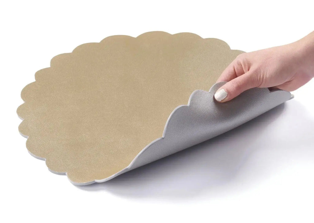 Leather Scalloped Chargers - Waterdale Collection