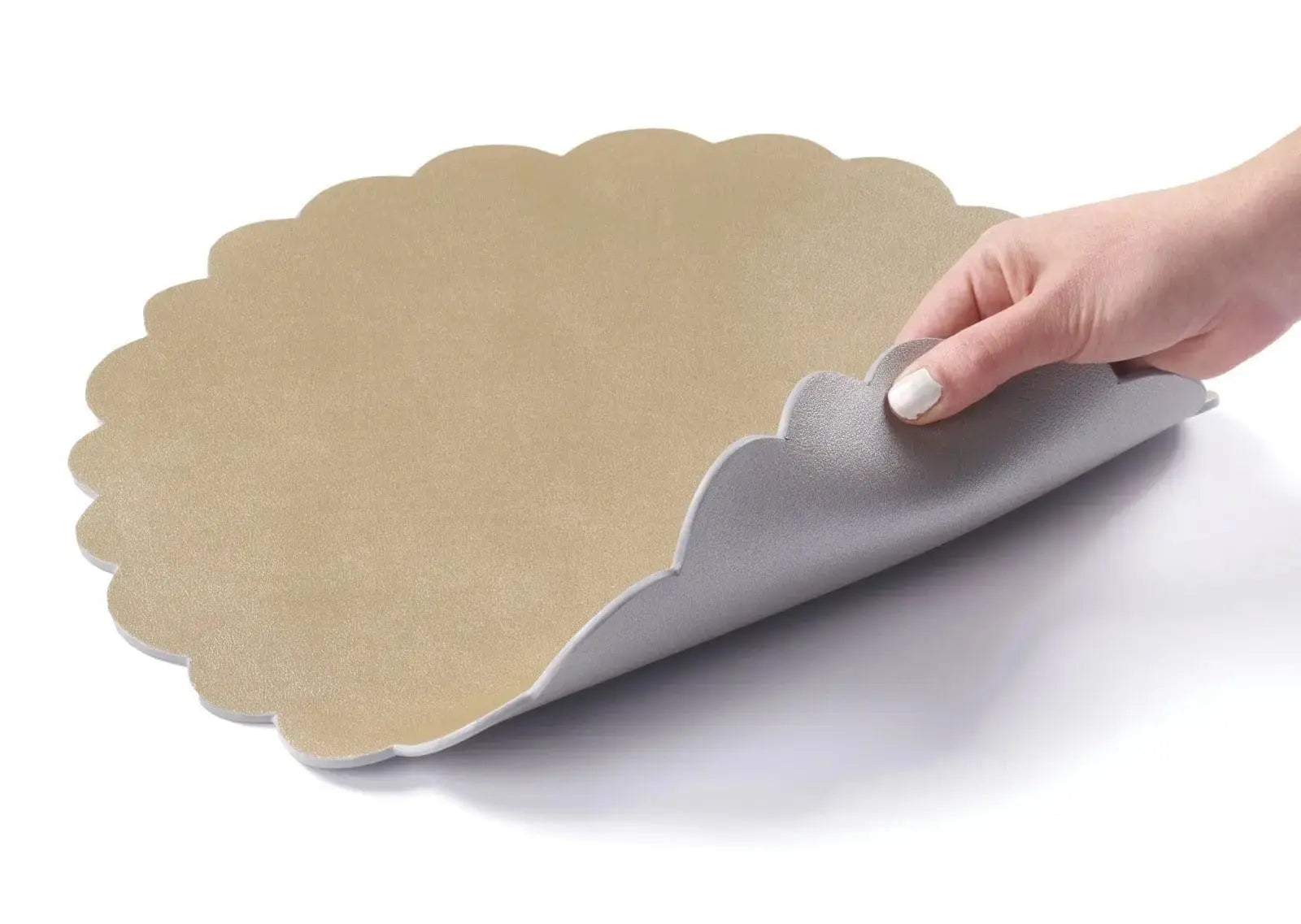 Leather Scalloped Chargers - Waterdale Collection