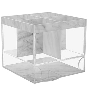 Marble Swivel Silverware Caddy