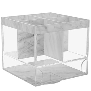 Marble Swivel Silverware Caddy