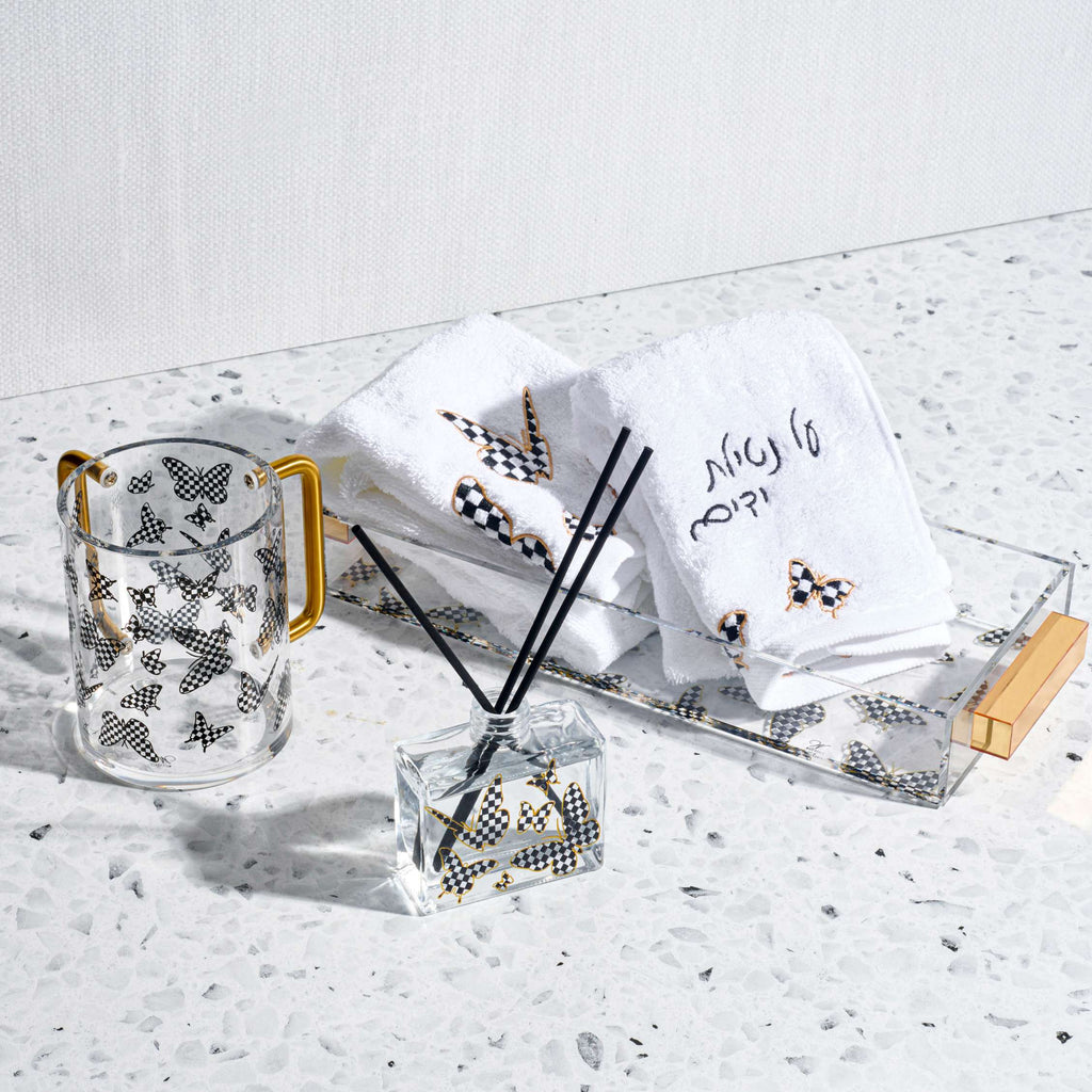 Onyx Butterfly Bread / Towel Tray