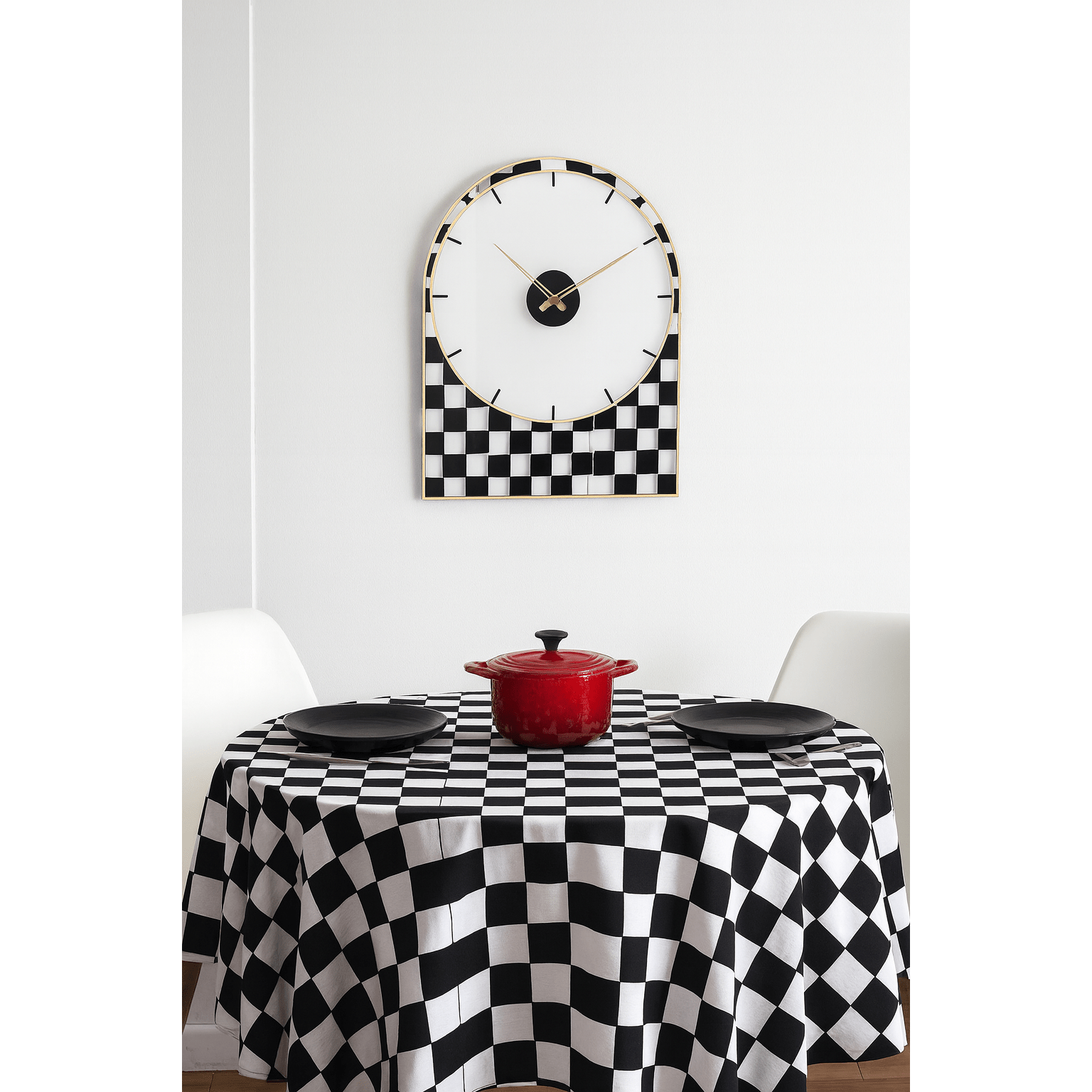 Onyx Collection Lucite Clock