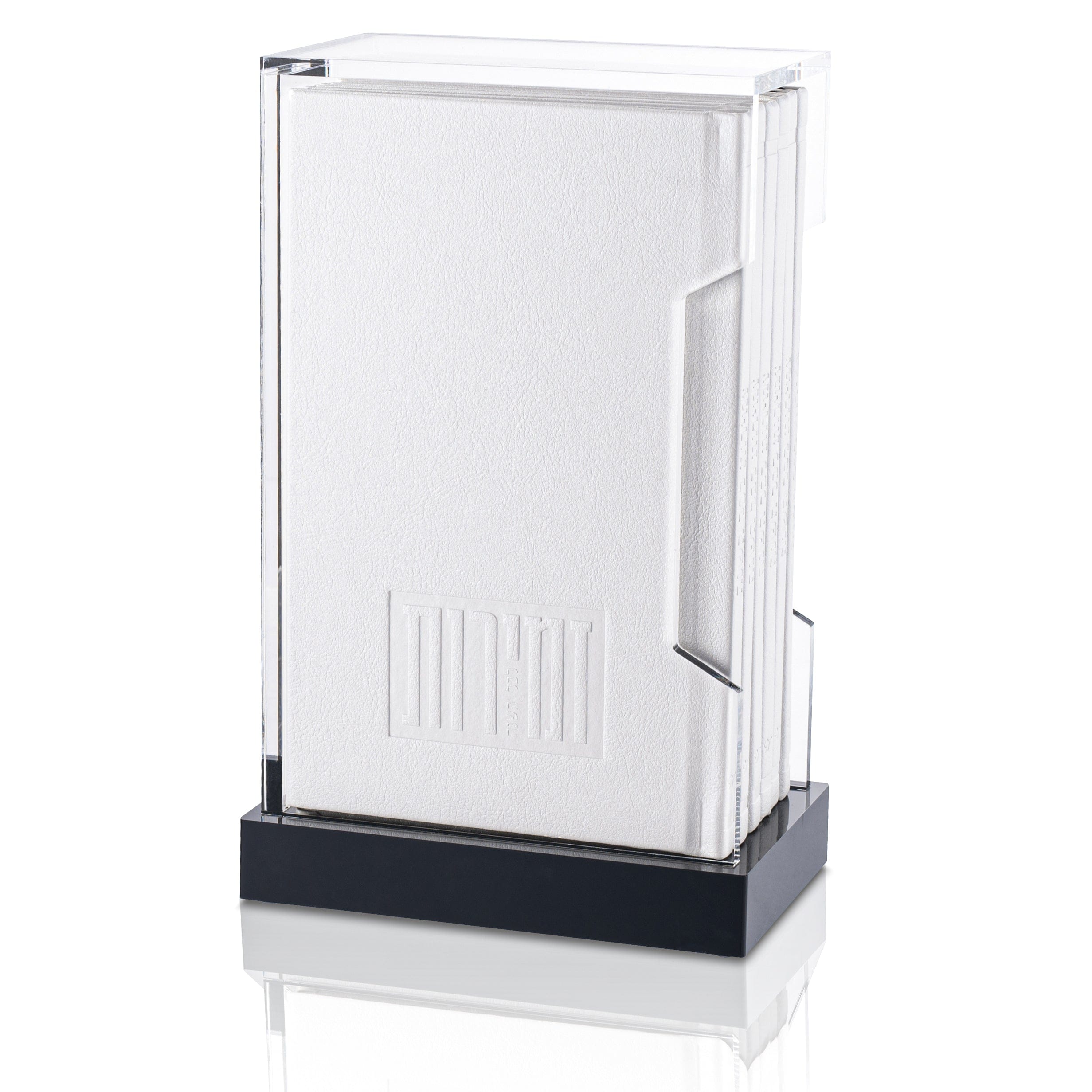 Painted Shabbat Bencher set by Waterdale Collection, elegant Jewish wedding or housewarming gift featuring contemporary art on durable lucite cards.