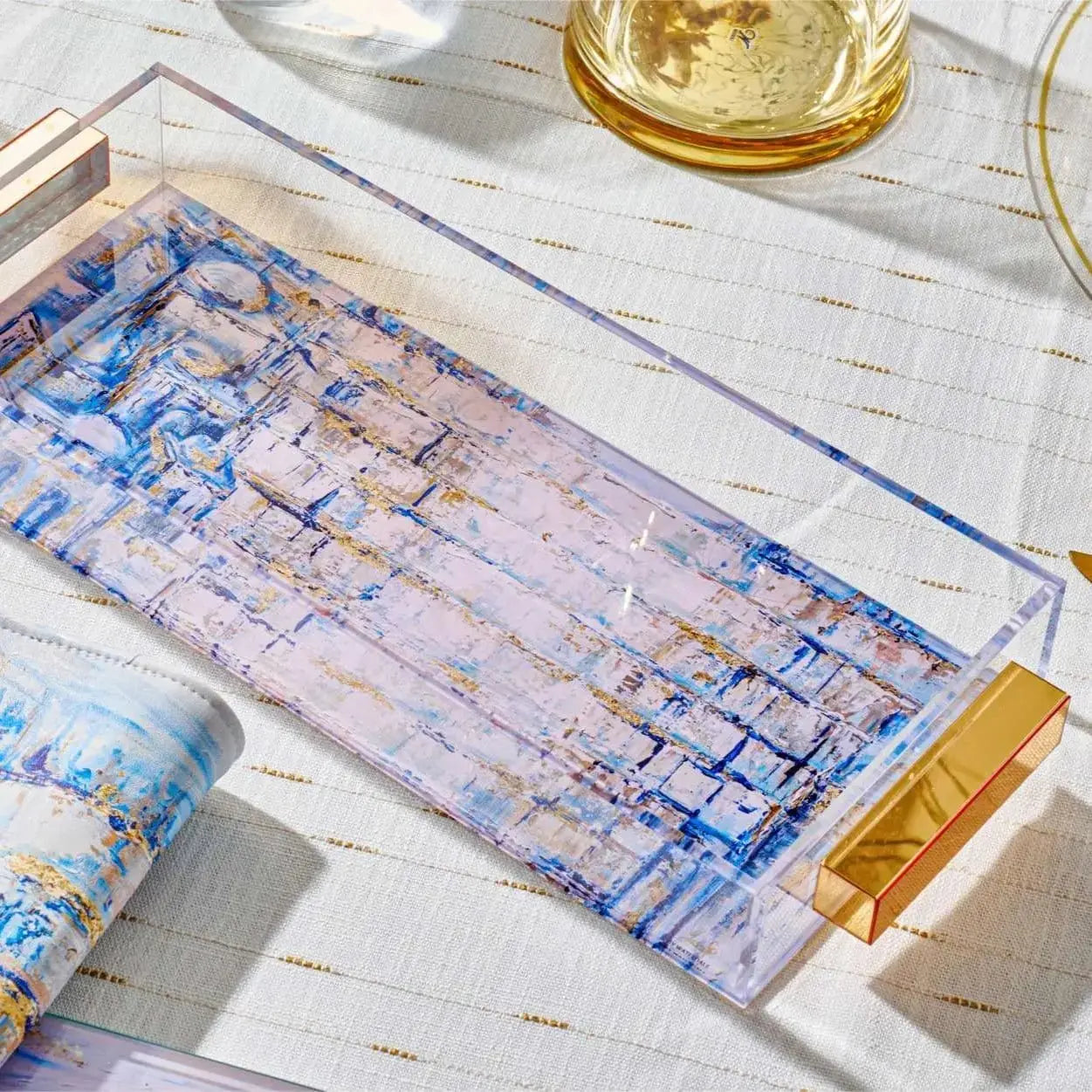 Painted Yosefa Bread Tray - Waterdale Collection