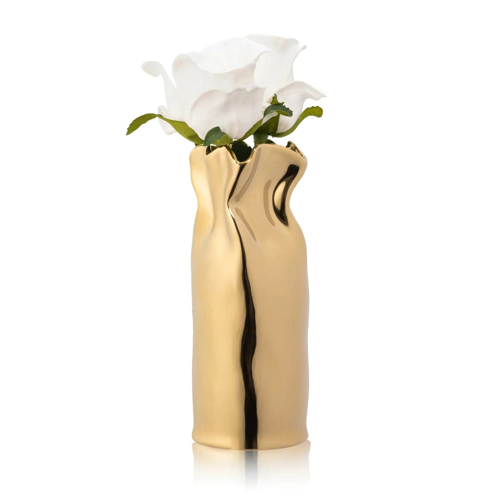Gold Paper Bag Faux Floral - Waterdale Collection