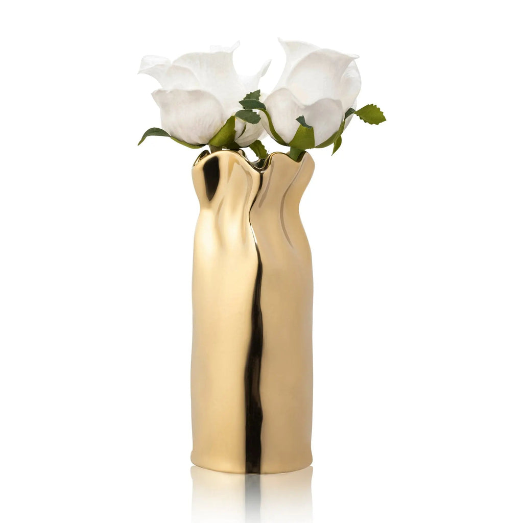 Gold Paper Bag Faux Floral - Waterdale Collection