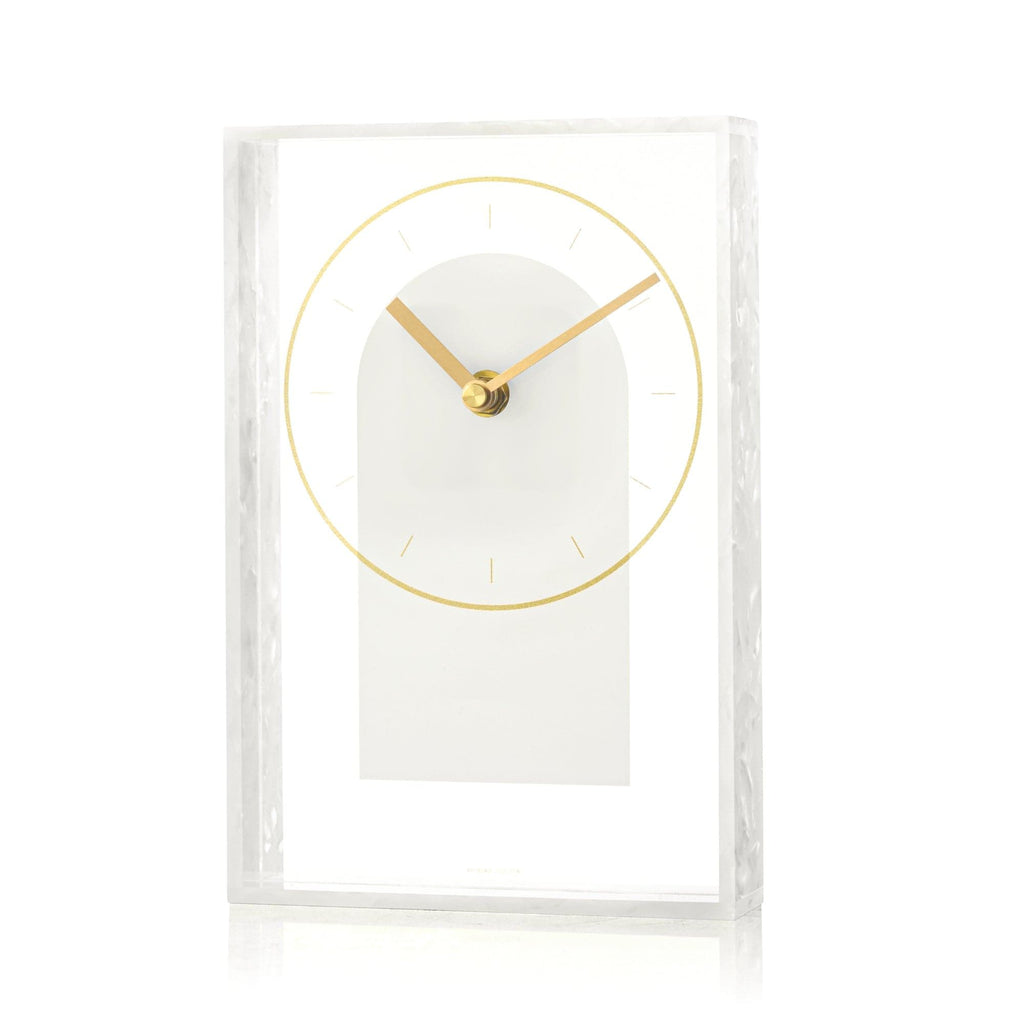 Pearl Marble frame Desk Clock - Waterdale Collection