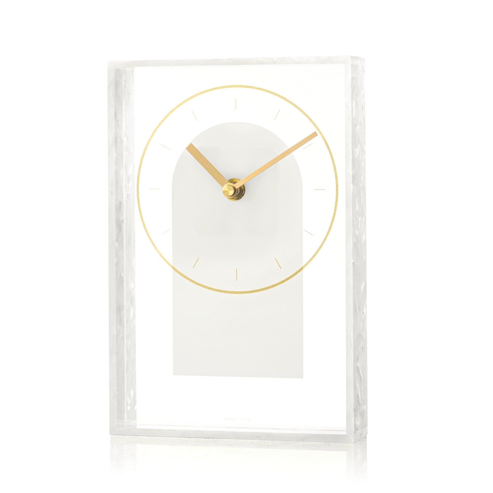 Pearl Marble frame Desk Clock - Waterdale Collection