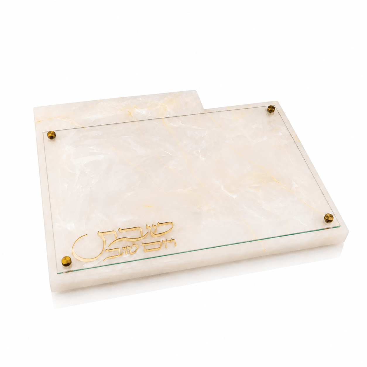 Resin Challah Board with Knife Slot Challah Board - Waterdale Collection