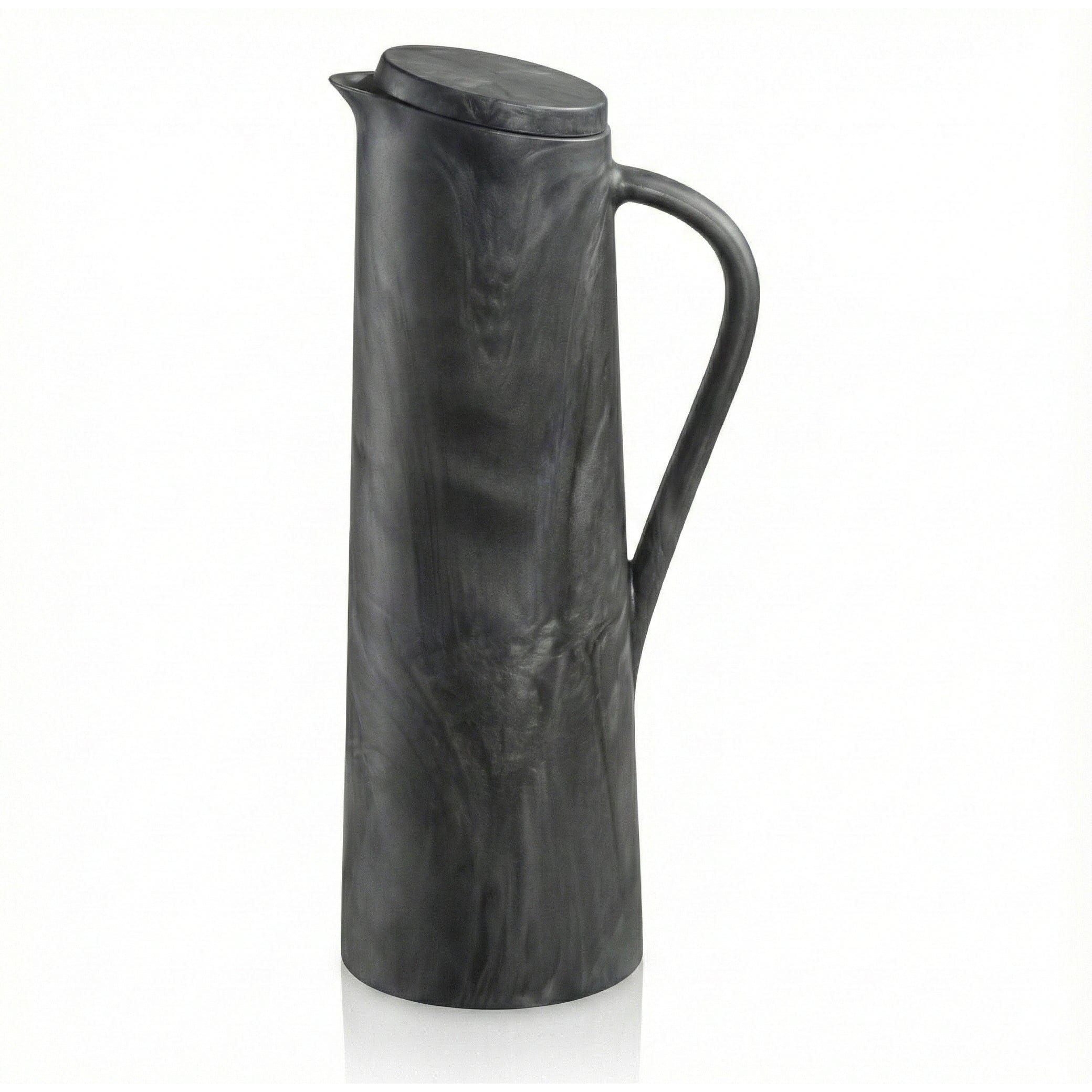 Black resin pitcher with lid – Waterdale Collection