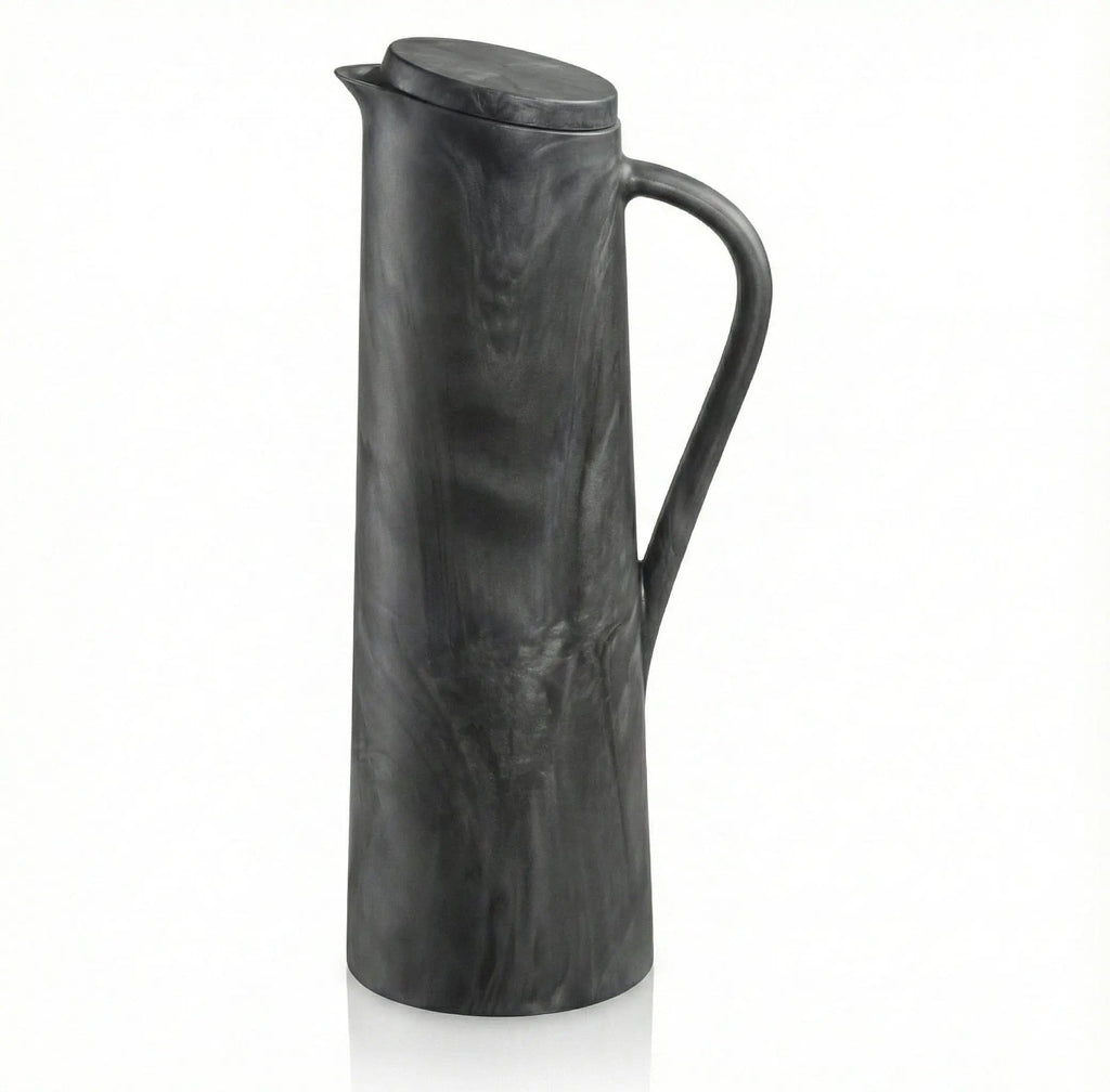 Black resin pitcher with lid – Waterdale Collection