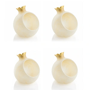 Resin Pomegranate Personal Honey Dish Set