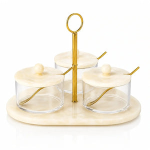 Resin Rotating Dip Bowl Set