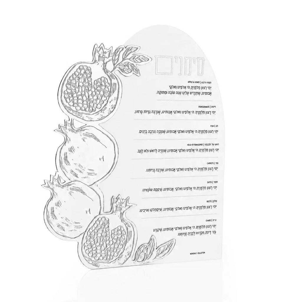 Rosh Hashana Pomegranate Simanim Card - Waterdale Collection