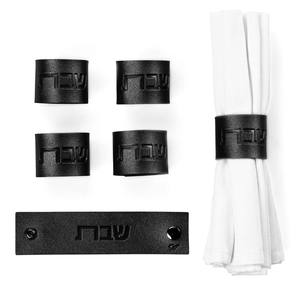 Shabbos Leather Napkin Wraps - Waterdale Collection