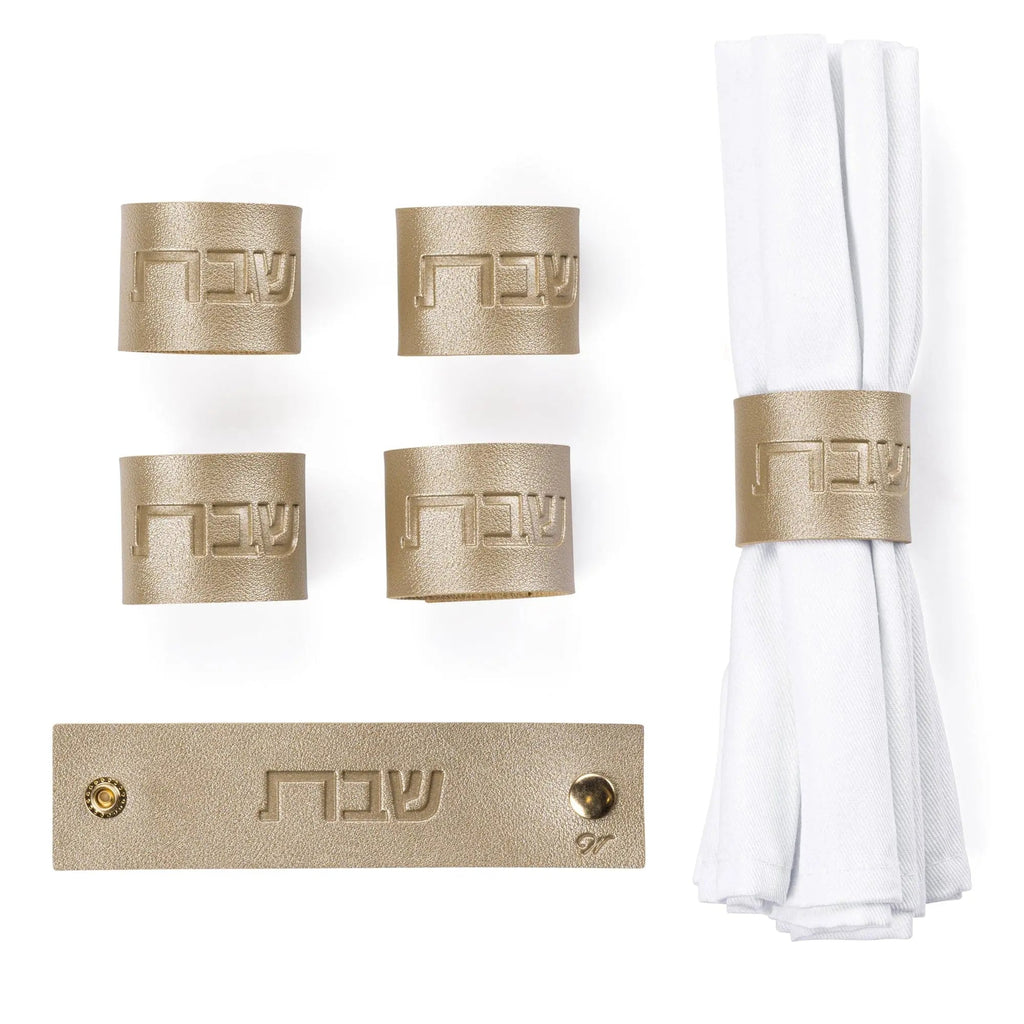 Shabbos Leather Napkin Wraps - Waterdale Collection