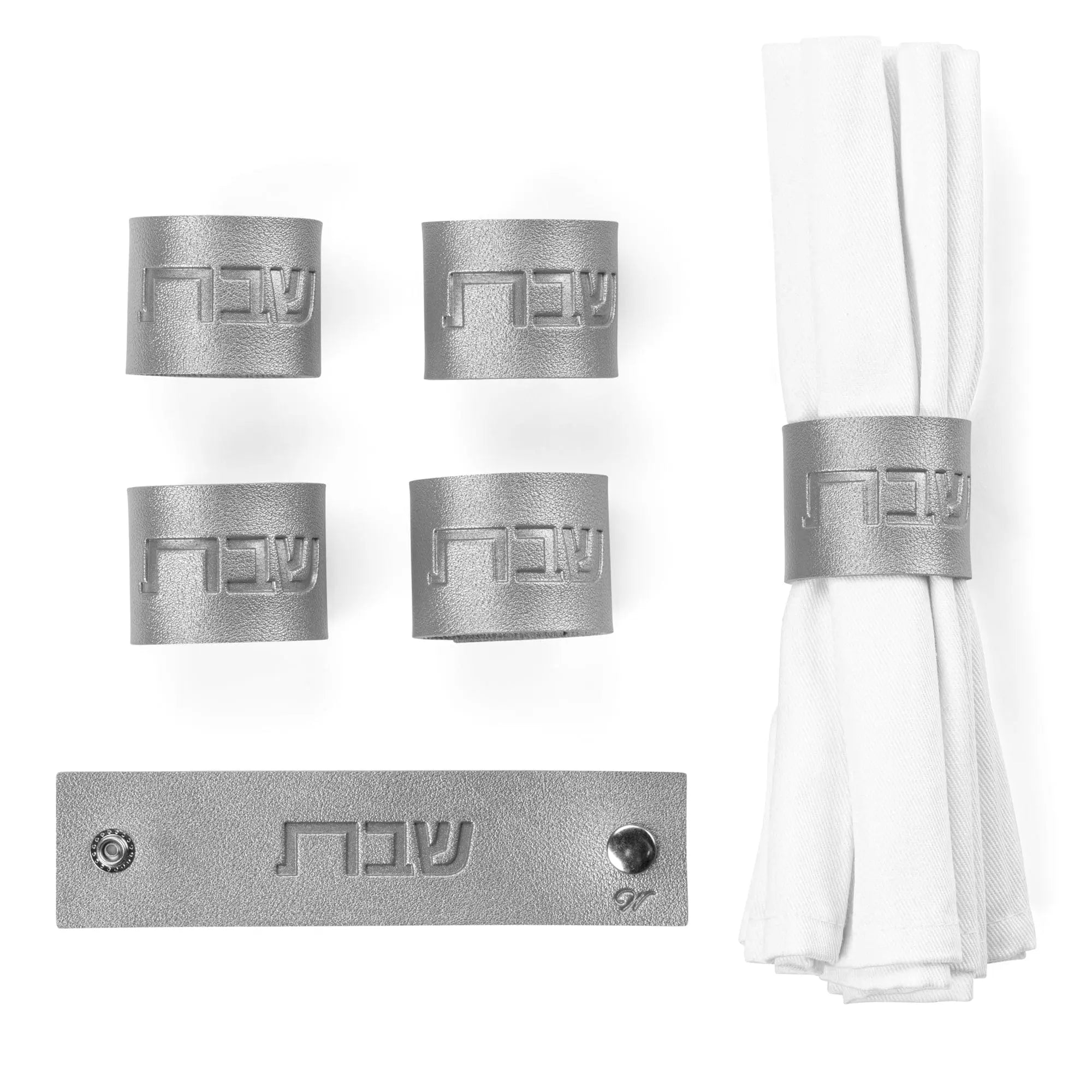 Shabbos Leather Napkin Wraps - Waterdale Collection