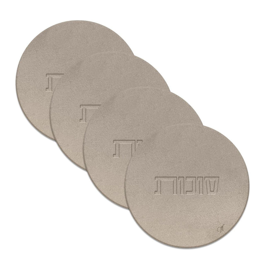 Sukkos Leather Cup Covers / Coasters