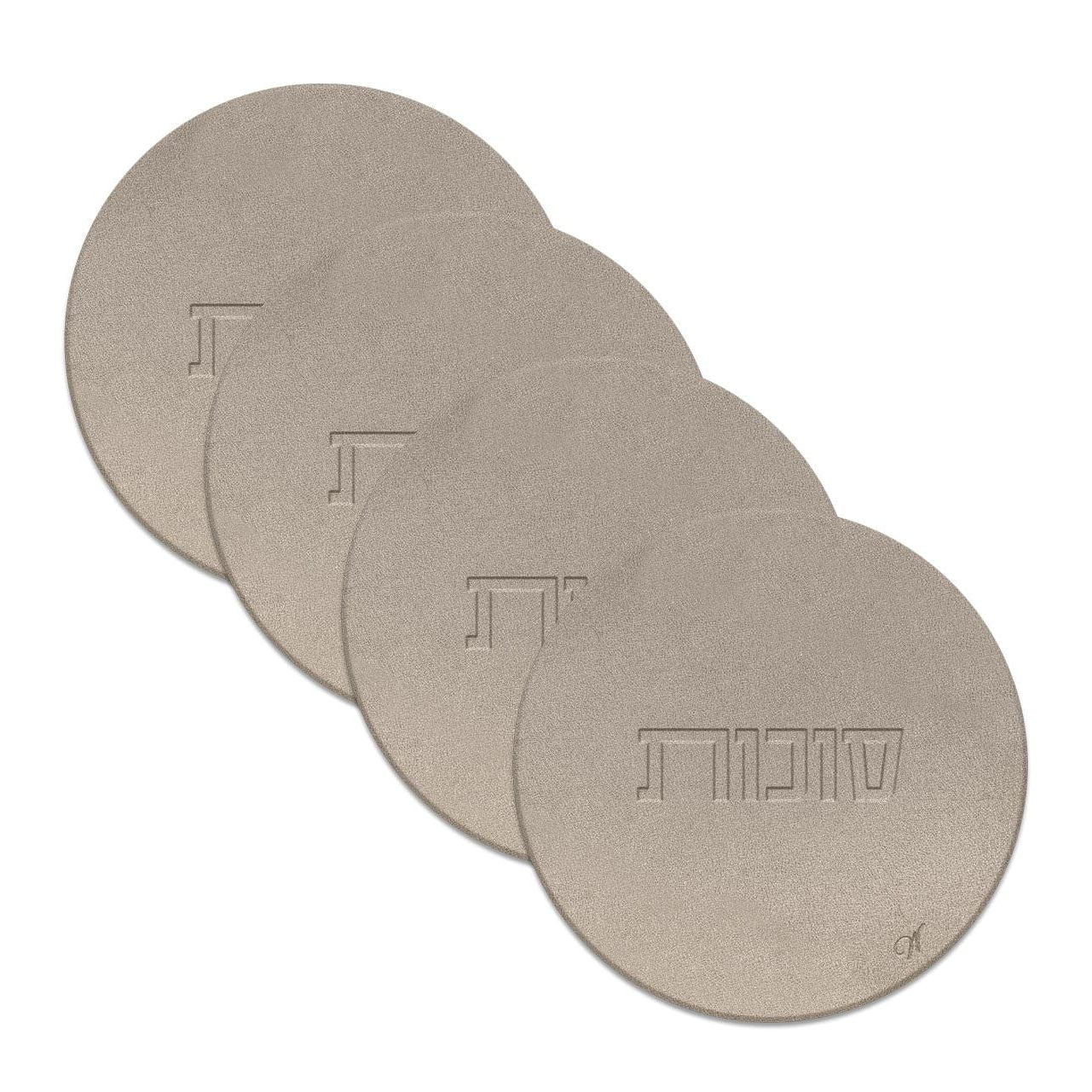 Sukkos Leather Cup Covers / Coasters