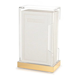 Tall Hardcover Leather & Lucite Bencher Set