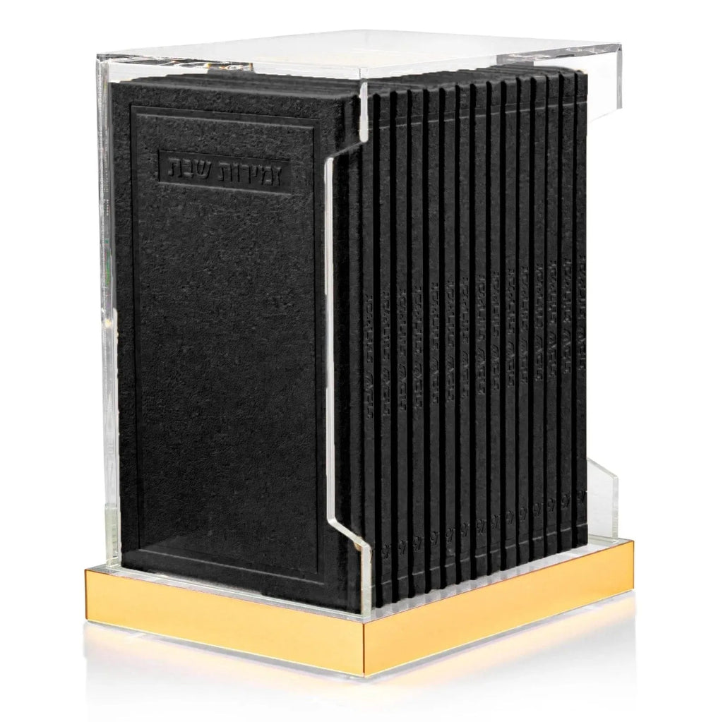 Tall Hardcover Leather & Lucite Bencher Set (Set of 14) - Waterdale Collection