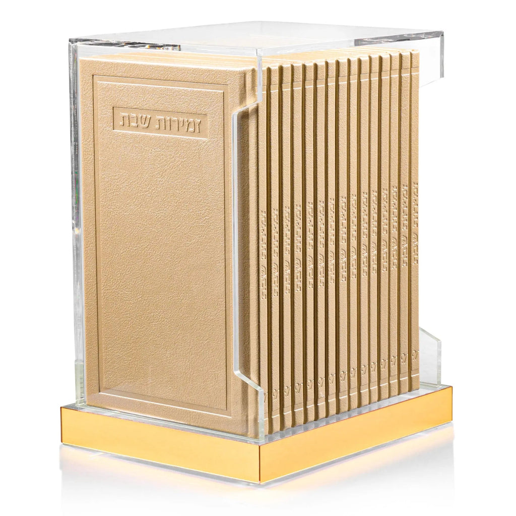 Tall Hardcover Leather & Lucite Bencher Set (Set of 14) - Waterdale Collection