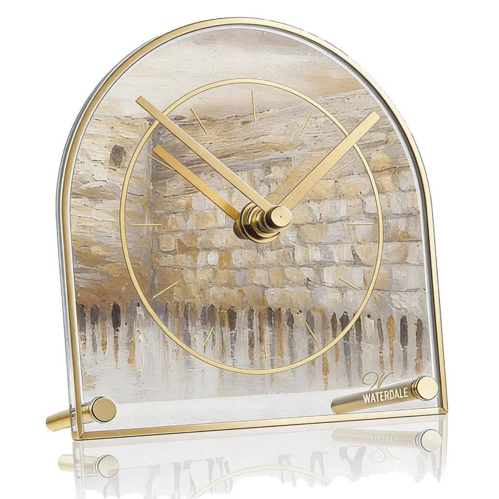 Jerusalem Taupe Basic Desk Clock - Waterdale Collection