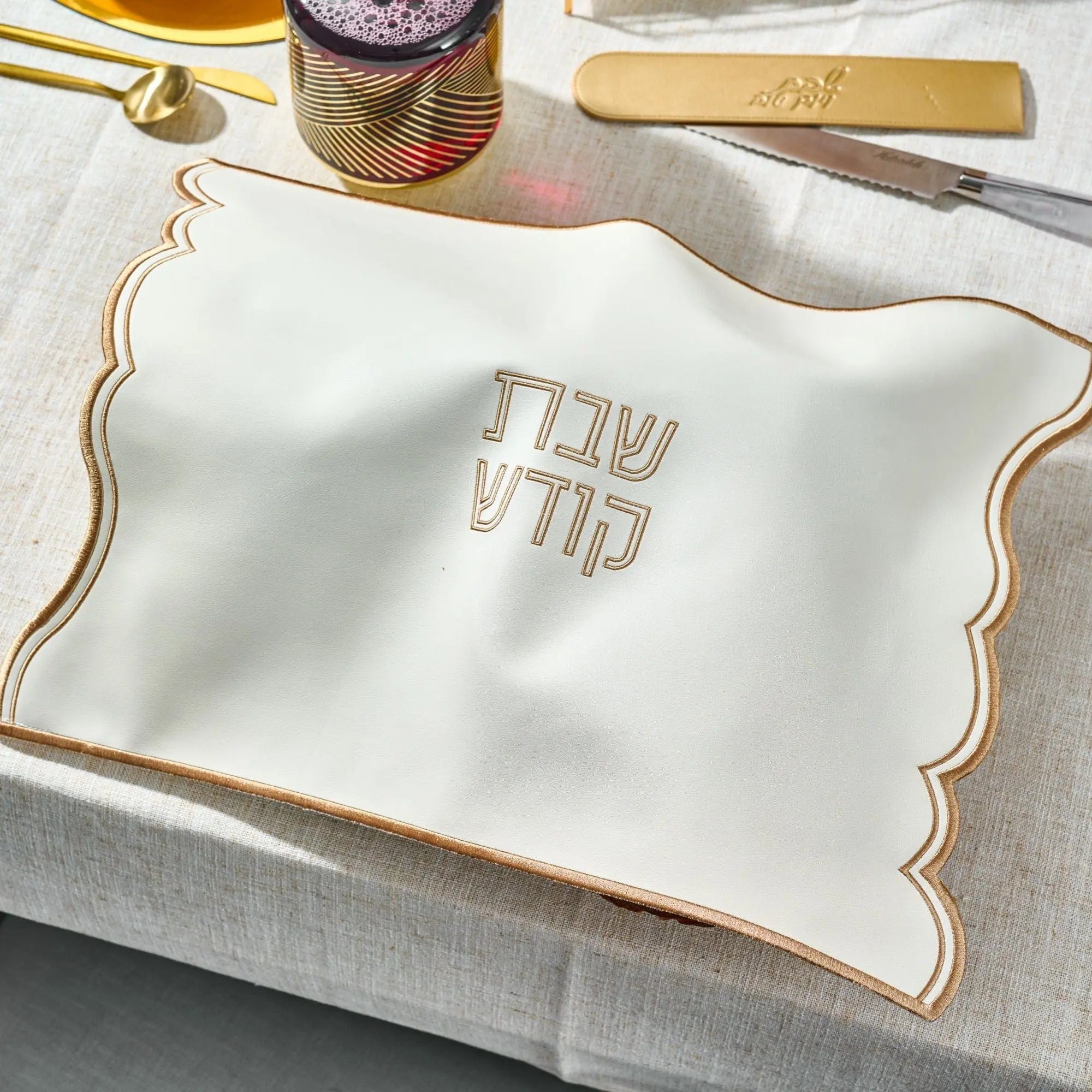 Wave Edge Challah Cover - Waterdale Collection
