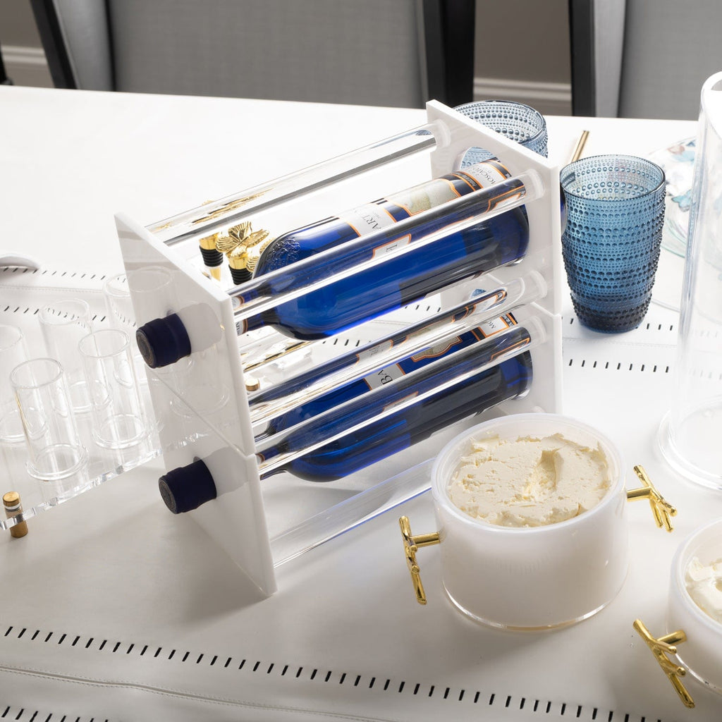 White Dowel Wine Stand - Waterdale Collection