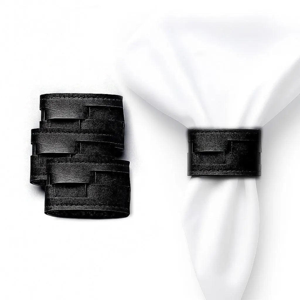 Woven Leather Napkin Wraps - Waterdale Collection