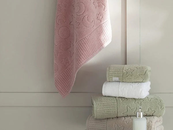 Soft Kids Bath Towel Set Fun Zodiac Design, Ultra-Absorbent Air Cotton by Veluda