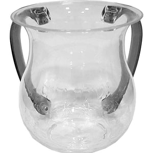 Lucite Washcup with Grey Handles