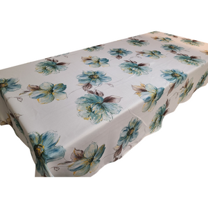 Spring Teal Tablecloth