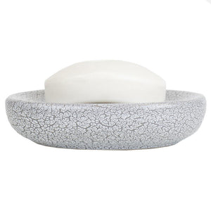 4 Piece Bath Accessory Set, Crackle Grey