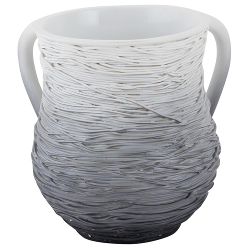 Silver and White Rope Washcup