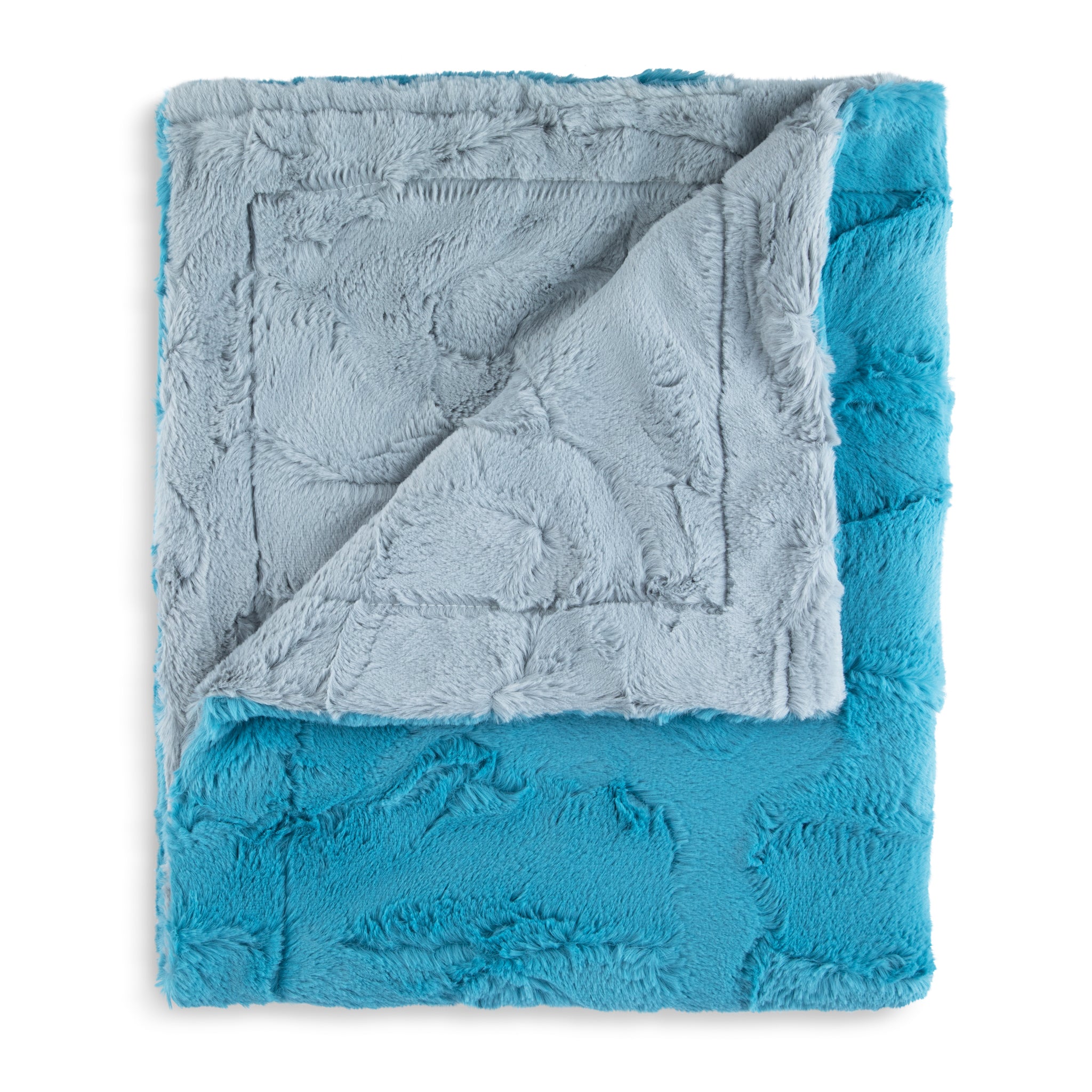 Lux shaggy Teal and Grey