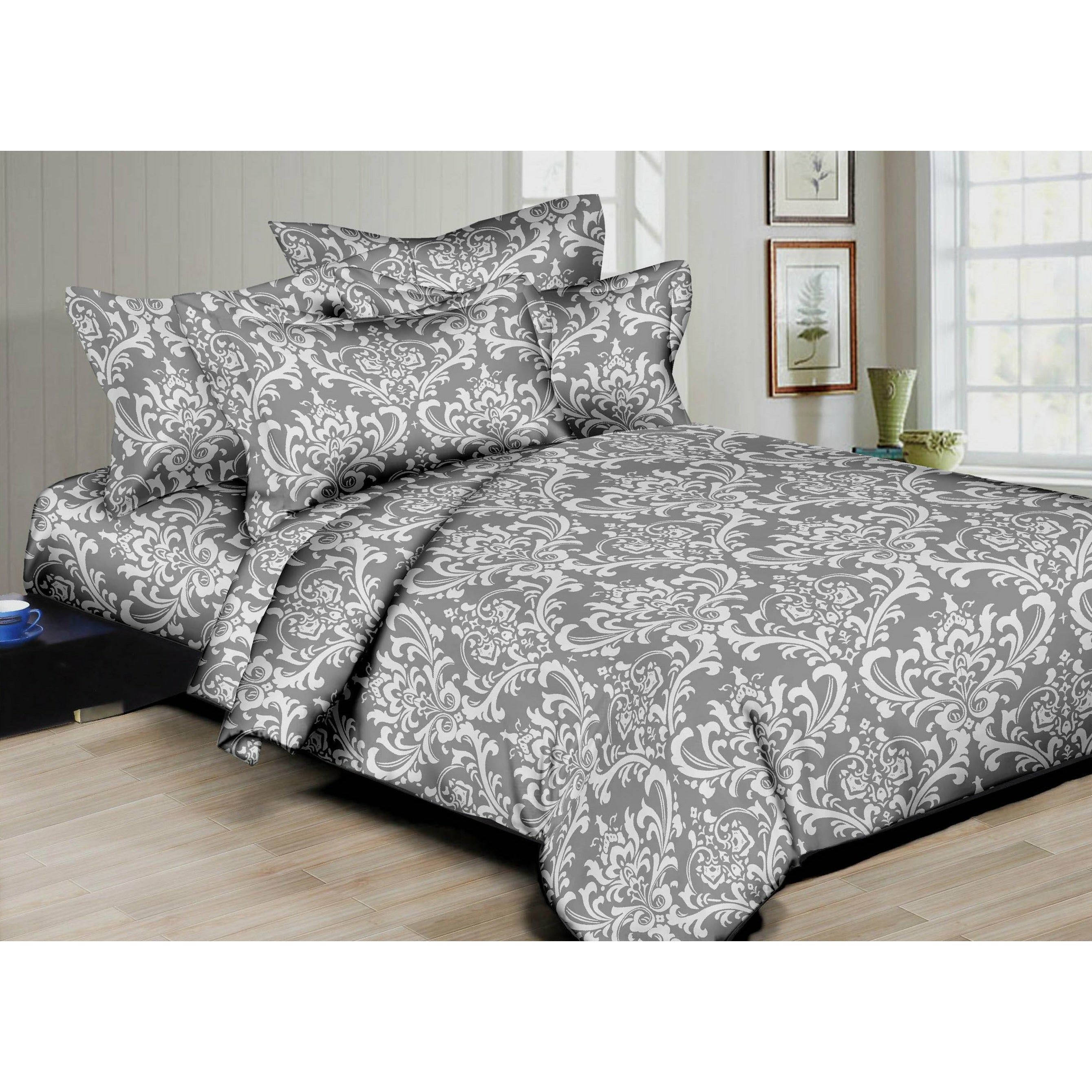 Deluxe Damask Grey