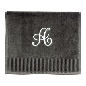 Grey Velvet Fingertip Towels