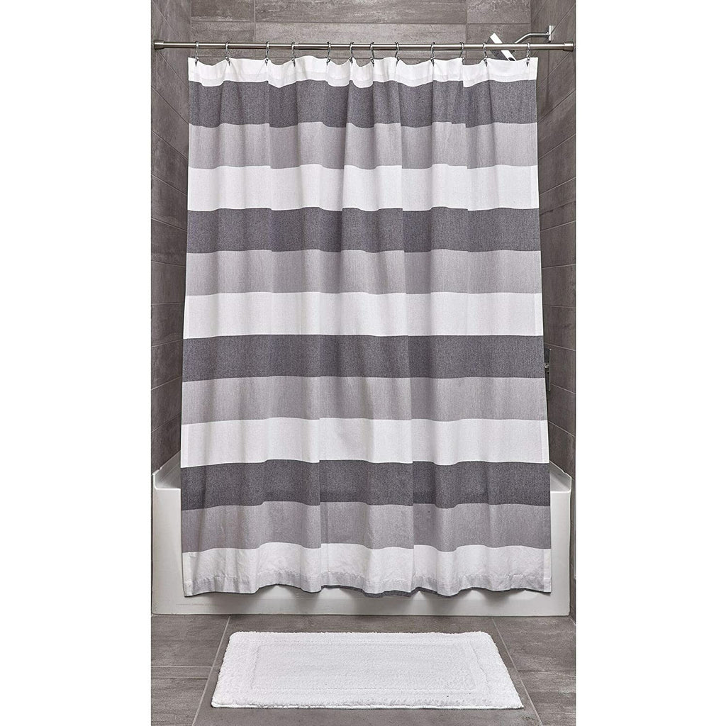 Wide Multi Stripe Shower Curtain