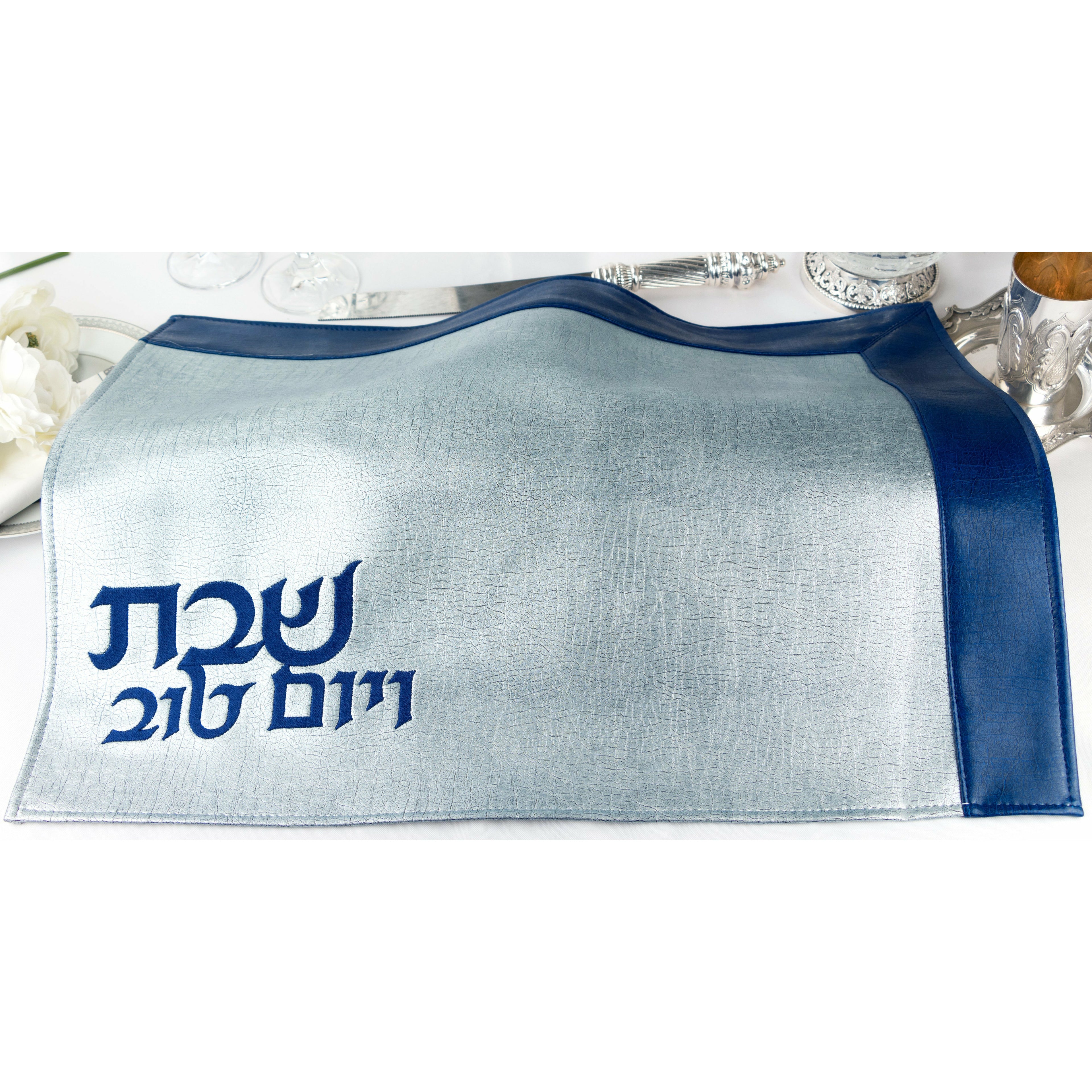 Blue and Silver Half Border