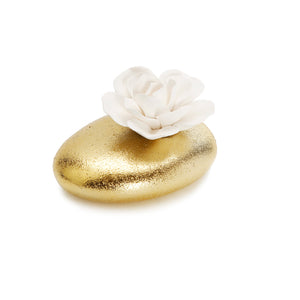 Gold Diffuser White Dimensional Flower