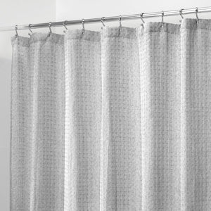 Waffle Shower Curtain, Heathered Grey